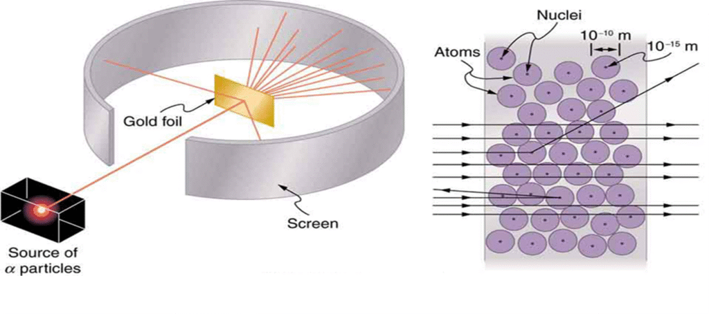 class 9 science chemistry chapter 4 structure of atom | notes | Rutherford's Model (Nuclear Model)